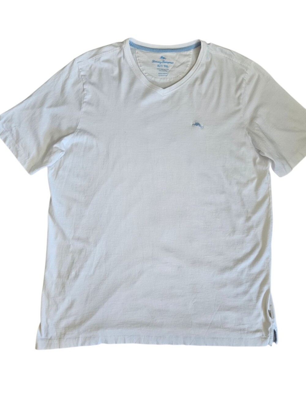 Tommy Bahama Short Sleeve Pima Cotton Crew Neck White Tshirt Sz XXL TGL Vacation